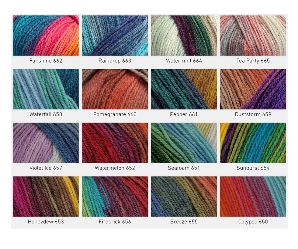 Cygnet COLOUR RUSH DK Knitting Yarn / Wool - Double Knit 5Balls X100 g Shade 658 Waterfall