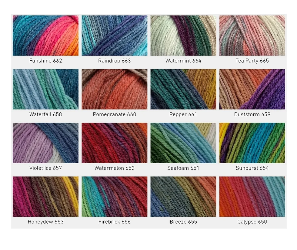 Cygnet COLOUR RUSH DK Knitting Yarn / Wool - Double Knit 5 Balls X 100 g Shade 660 Pomegranate