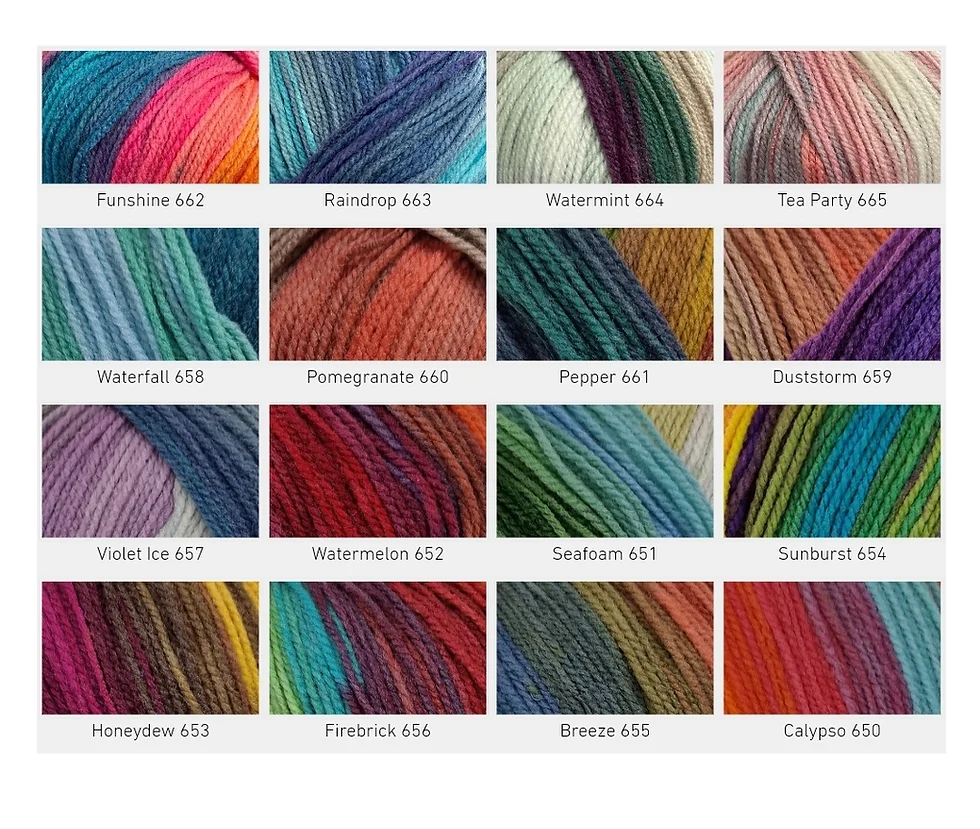 Cygnet COLOUR RUSH DK Knitting Yarn / Wool - Double Knit 5Balls X 100 g Shade 650 Calypso
