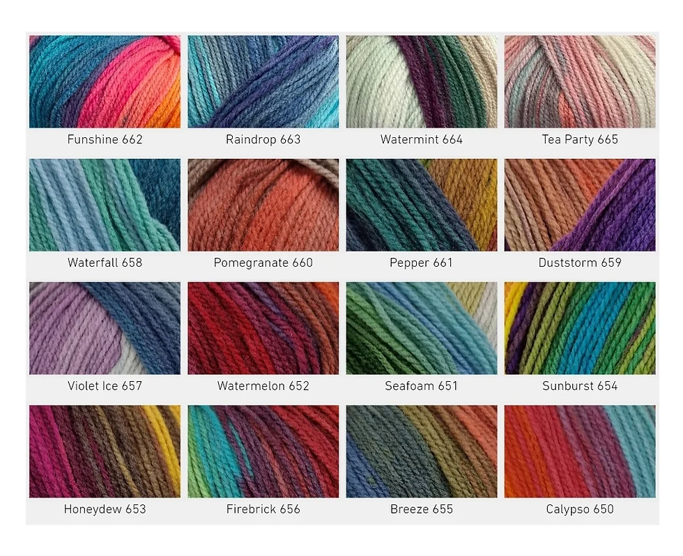 Cygnet COLOUR RUSH DK Knitting Yarn / Wool - Double Knit Ball - 5 Balls x 100 gram Shade 661 Pepper