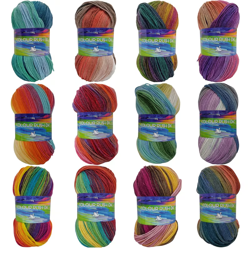 Cygnet COLOUR RUSH DK Knitting Yarn / Wool - Double Knit Ball - 5 Balls x 100 gram Shade 661 Pepper