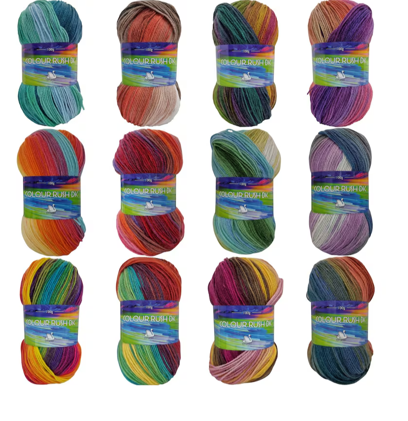 Cygnet COLOUR RUSH DK Knitting Yarn / Wool - Double Knit 5Balls X 100 g Shade 653 Honeydew