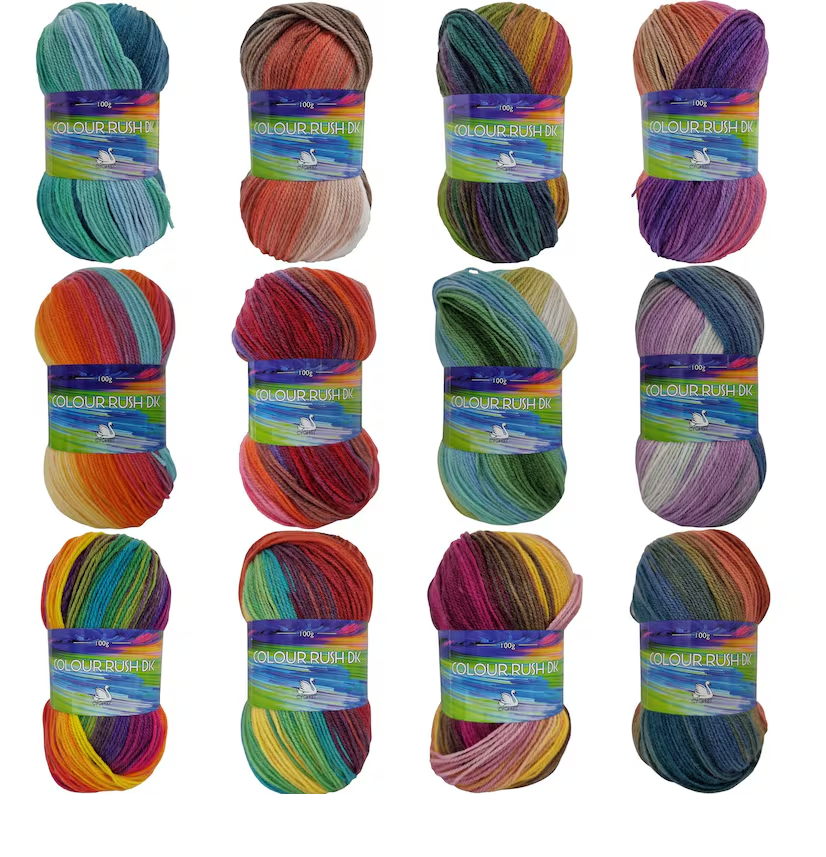 Cygnet COLOUR RUSH DK Knitting Yarn / Wool - Double Knit 5Balls X100 g Shade 659 Dust storm