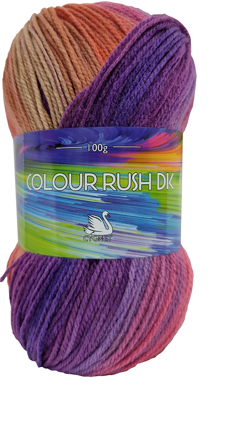 Cygnet COLOUR RUSH DK Knitting Yarn / Wool - Double Knit 5Balls X100 g Shade 659 Dust storm