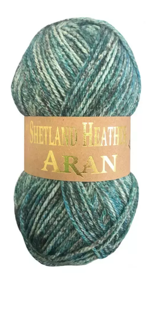 Woolcraft Shetland Heather Aran Knitting Crochet Yarn Wool - 5x100g Balls - Z015