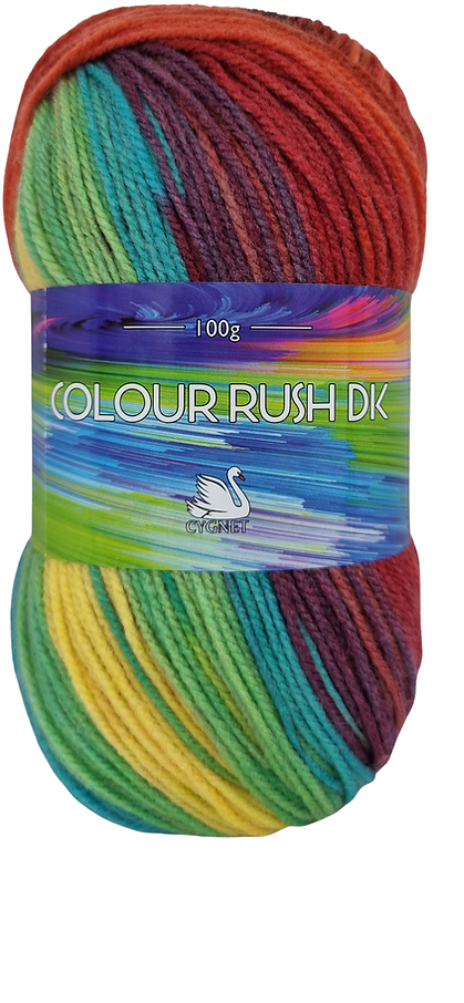 Cygnet COLOUR RUSH DK Knitting Yarn / Wool -Double Knit 5Balls X 100 g Shade 656 Firebrick