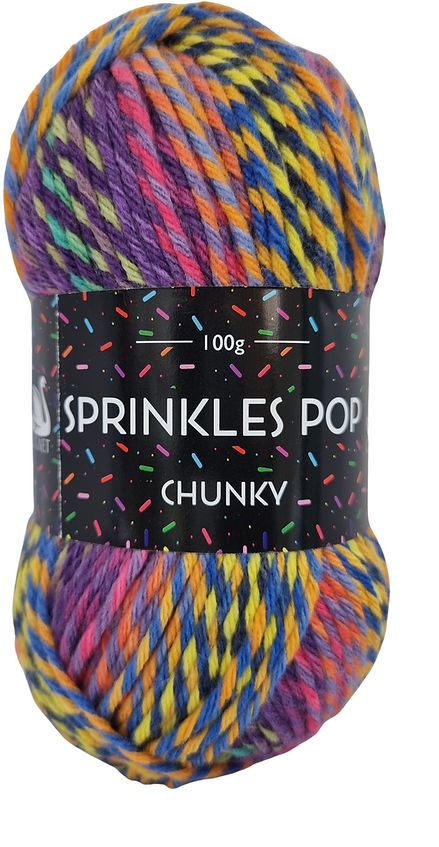 Cygnet Sprinkles Pop Chunky Knitting Crochet Yarn Wool -5x100g Balls - Shade Lavender Honey641