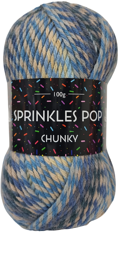Cygnet Sprinkles Pop Chunky Knitting Crochet Yarn Wool - 5x100g Balls - 649 Seaflower