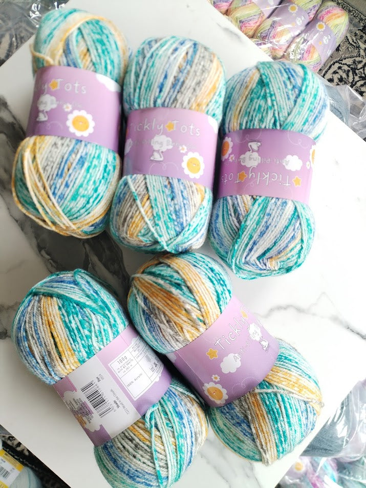 Cygnet Tickly Tots Baby DK Anti-Pilling baby yarn 5 Balls x 100 gram shade -7222 Head in the Clouds