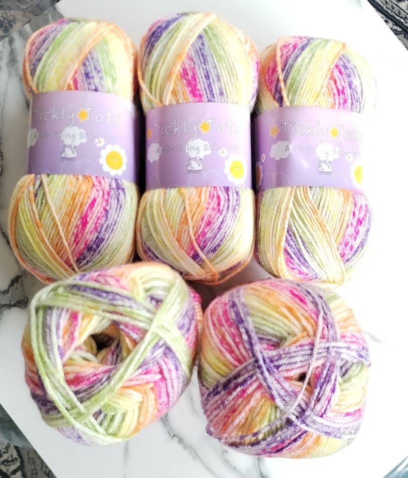 Cygnet Tickly Tots Baby DK Anti-Pilling baby yarn 5 Balls x 100 gram shade -Feels like Sunshine 7444