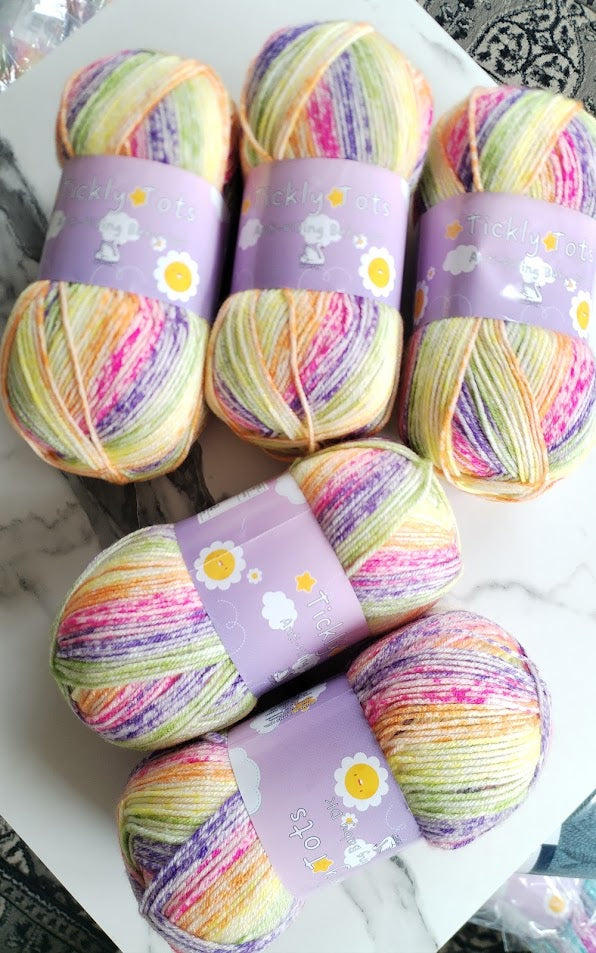 Cygnet Tickly Tots Baby DK Anti-Pilling baby yarn 5 Balls x 100 gram shade -Feels like Sunshine 7444