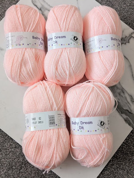 Woolcraft Baby Dream DK - 5 x 100g Balls | Peach
