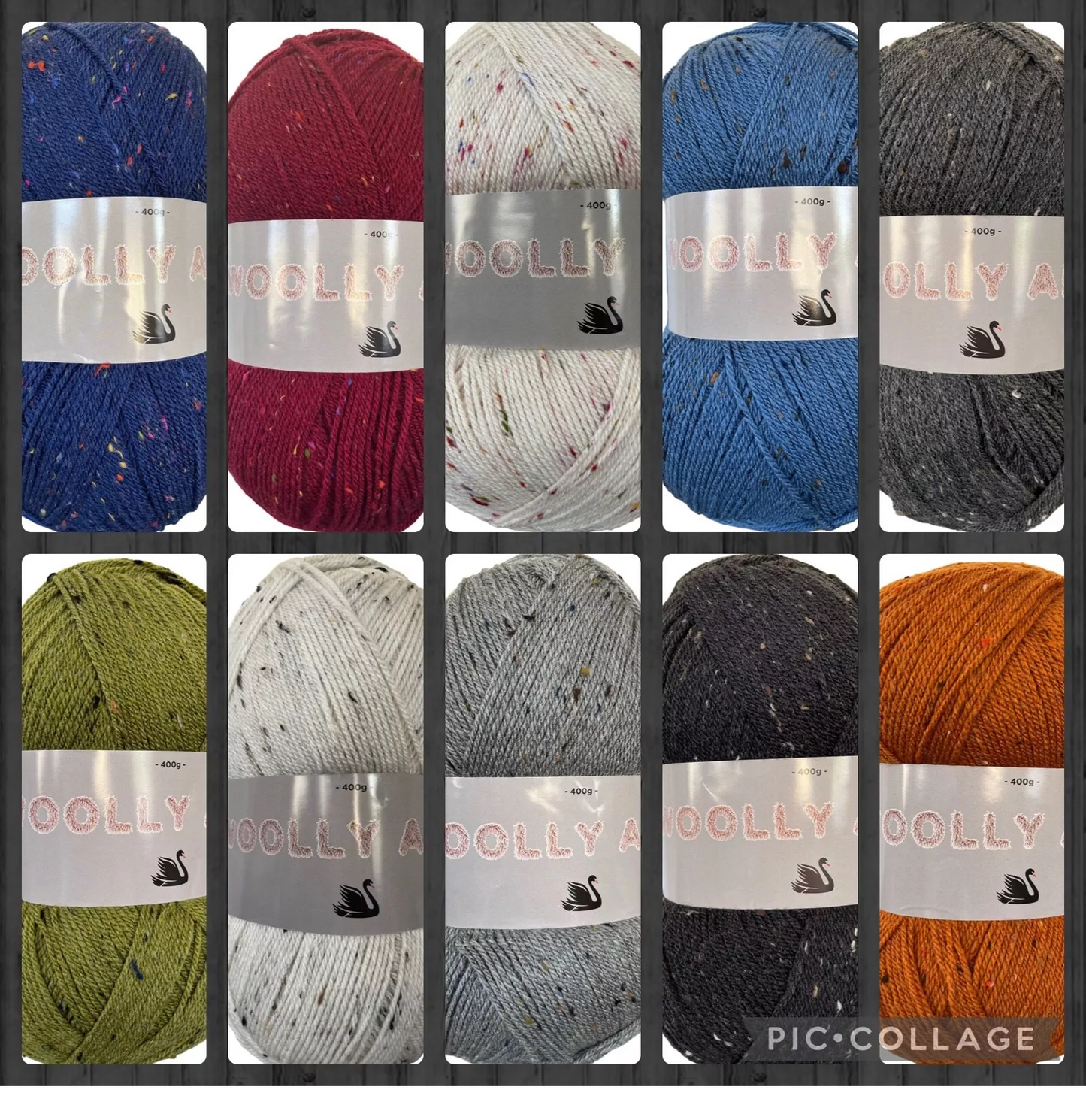 Cygnet Woolly Aran 80% Acrylic / 15% Wool/5% Viscose Knitting Crochet Yarn 400g 4600 Stormy Skies