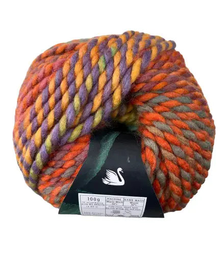 Cygnet Super Chunky Folly Garden 5 Balls X 100Gram 20% Wool 80% Midwinter Fire (20808)