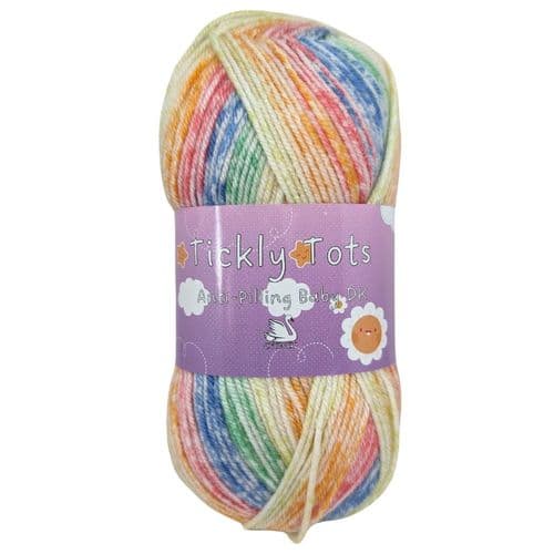 Cygnet Tickly Tots Baby DK Anti-Pilling baby yarn 5 Balls x 100 gram shade -Tickly Tots - 7111 Make Rainbows