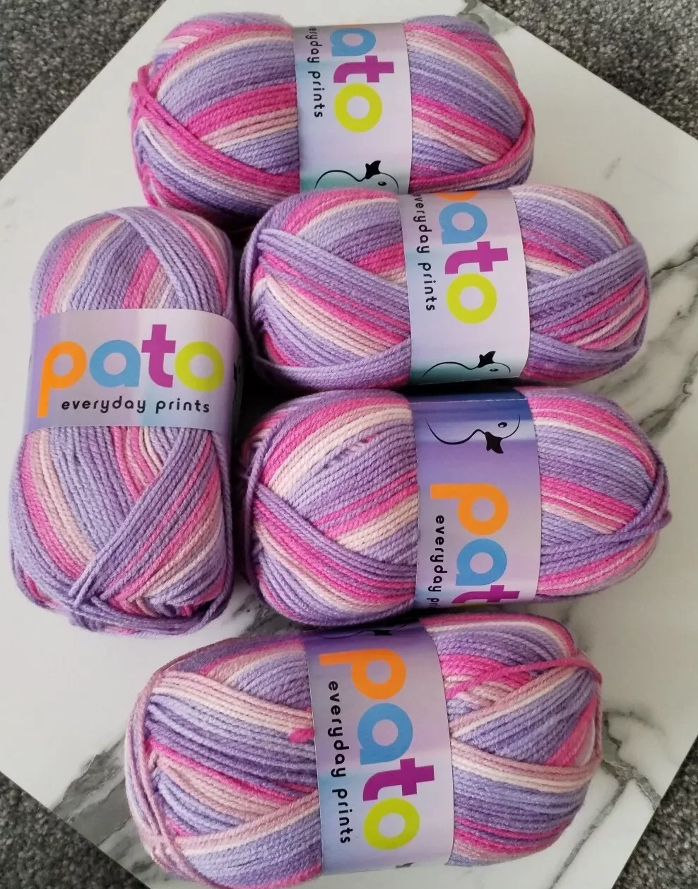 New Cygnet Pato Everyday Prints DK 5 Balls x 100 gram Shade 693 Fairy-tale