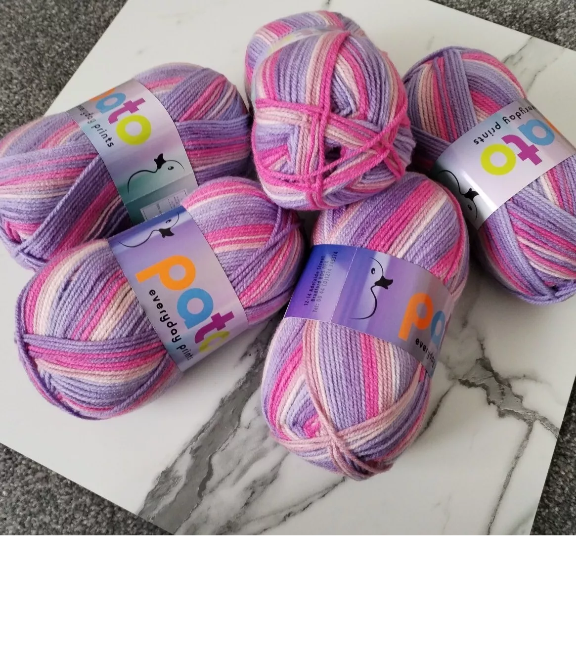 New Cygnet Pato Everyday Prints DK 5 Balls x 100 gram Shade 693 Fairy-tale
