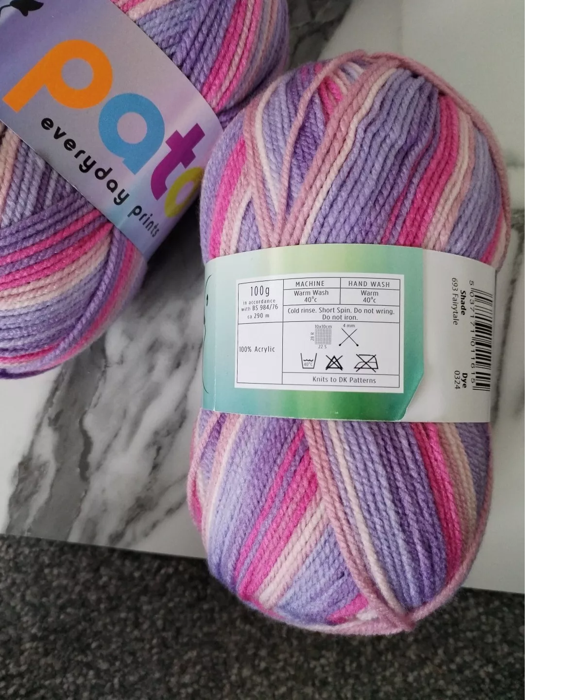 New Cygnet Pato Everyday Prints DK 5 Balls x 100 gram Shade 693 Fairy-tale
