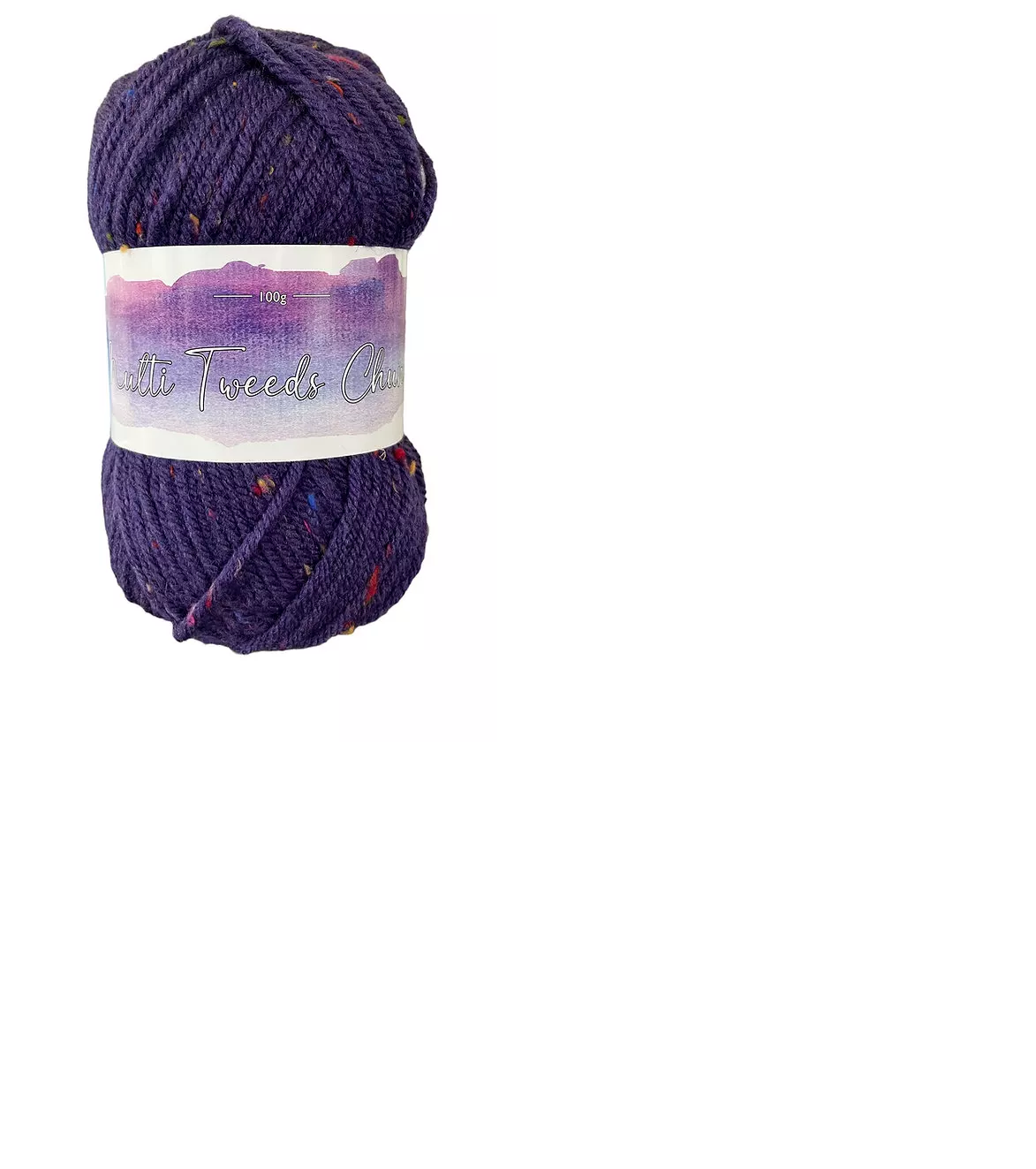 Cygnet Multi Tweed Chunky Knitting Crochet Yarn Wool - 5x100g Balls - 1380 Iris