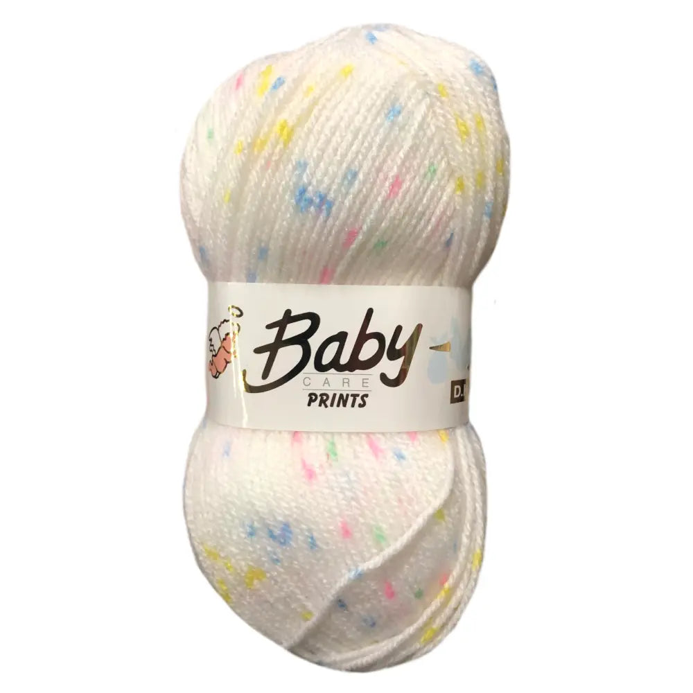 5 x 100g Woolcraft Baby Prints Wool Babycare DK Double Knitting & Crochet Yarn Dolly mix 634