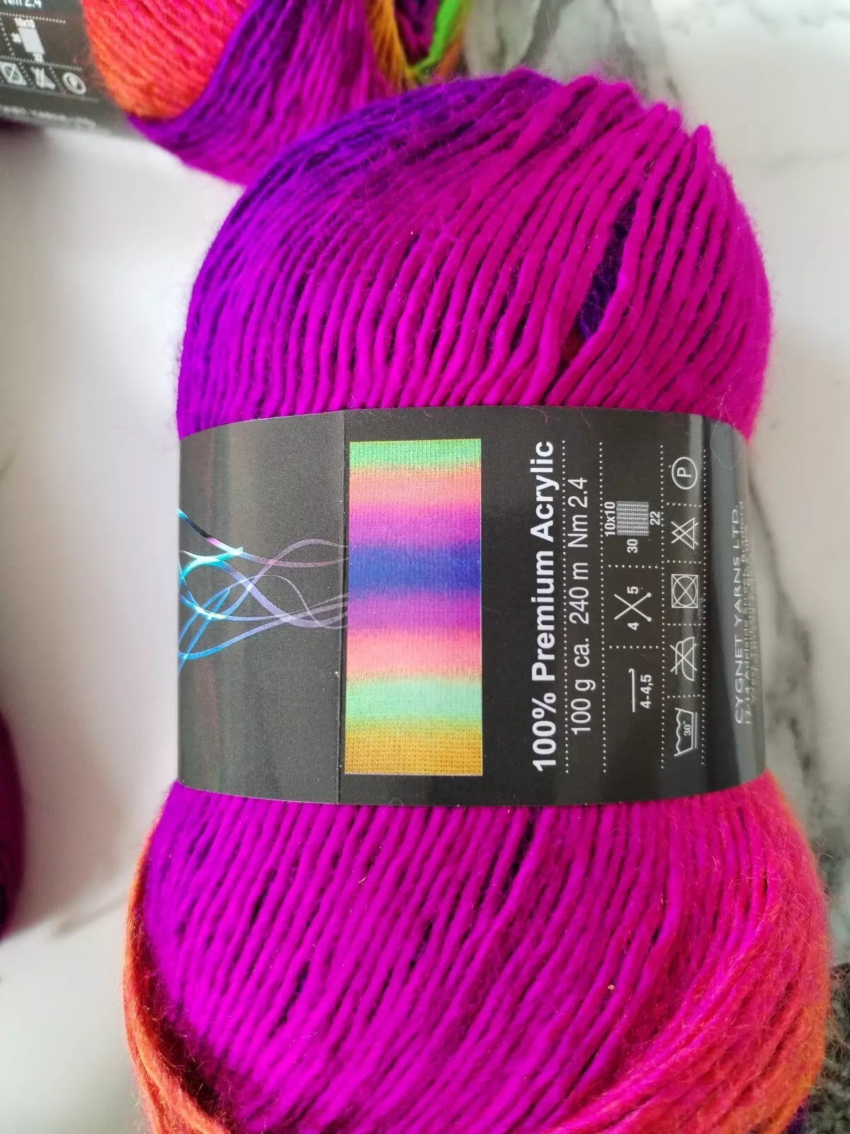 Cygnet Boho Spirit Knitting Crochet Yarn Wool - 5x100g Balls - 6492 Zest