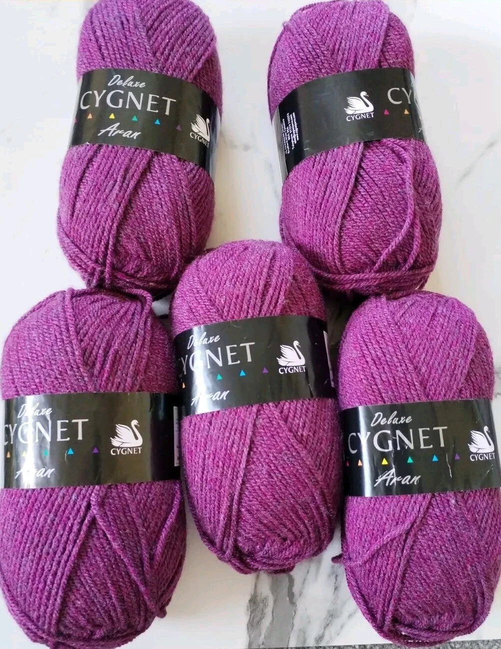 Cygnet Aran Navy 1488 5 Balls x 100 gram shade Heather (355)