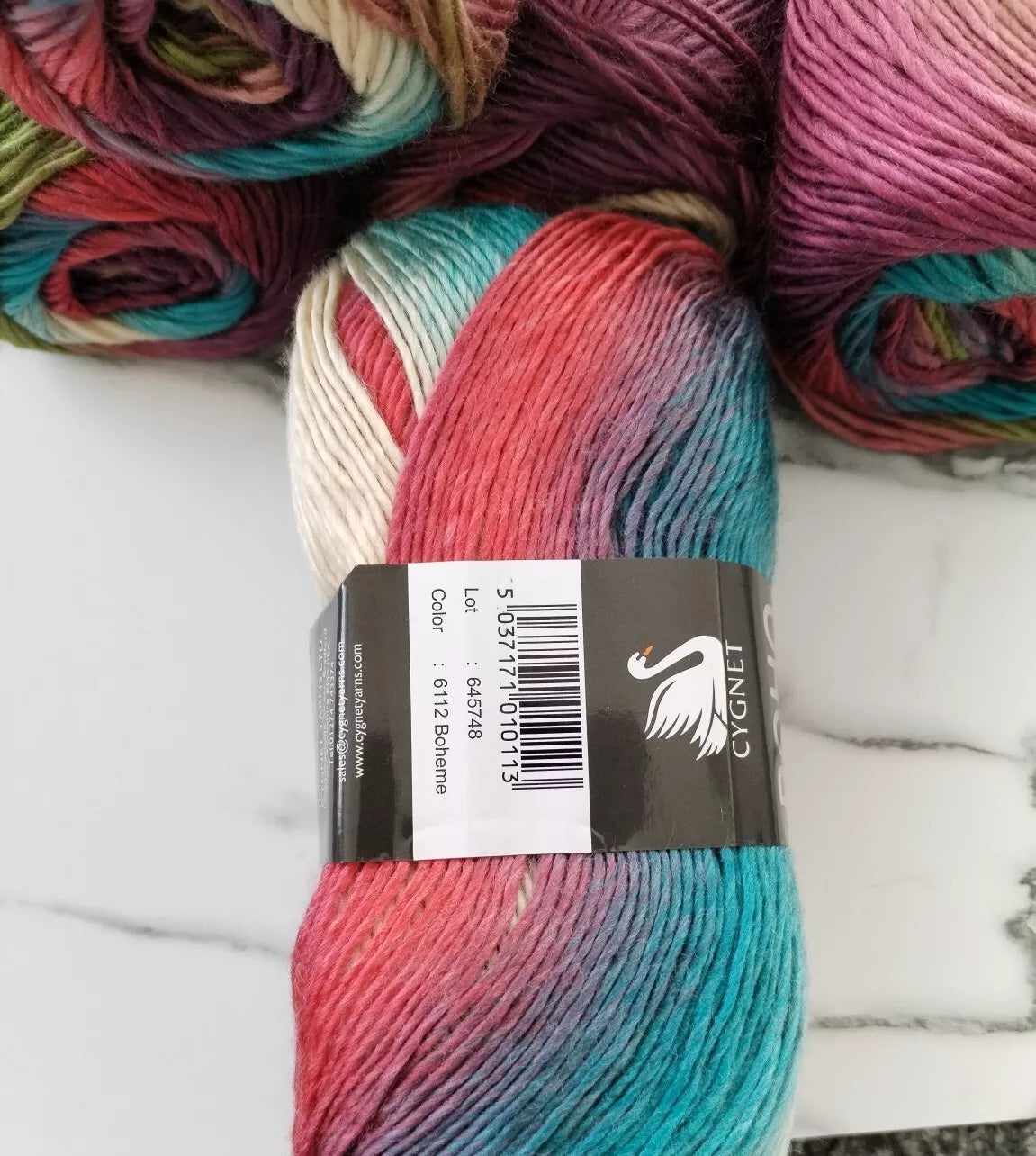 Cygnet Boho Spirit Knitting Crochet Yarn Wool - 5x100g Balls - 6112 Boheme