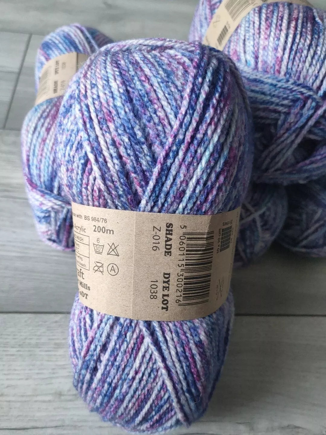 Woolcraft Shetland Heather Aran Knitting Crochet Yarn Wool - 5x100g Balls - Z016