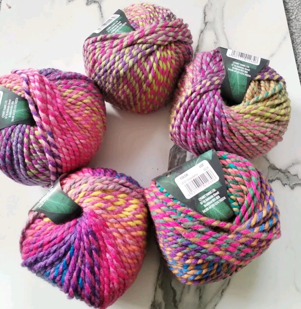 Cygnet Super Chunky Folly Garden 5 Balls X 100Gram 20% Wool 80%Acrylic Shade Honey Berry