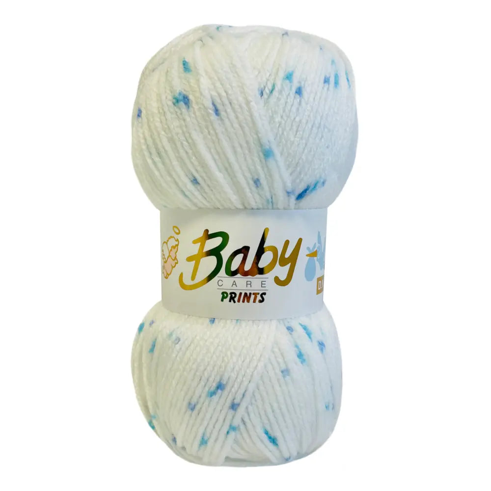 5 x 100g Woolcraft Baby Prints Wool Babycare DK Double Knitting & Crochet Yarn Polka dot 633