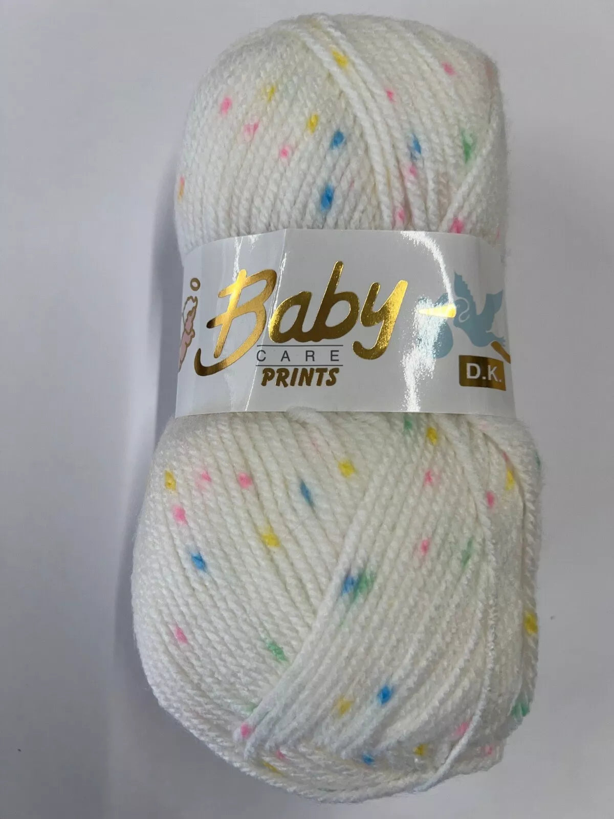 5 x 100g Woolcraft Baby Prints Wool Babycare DK Double Knitting & Crochet Yarn Dolly mix 634