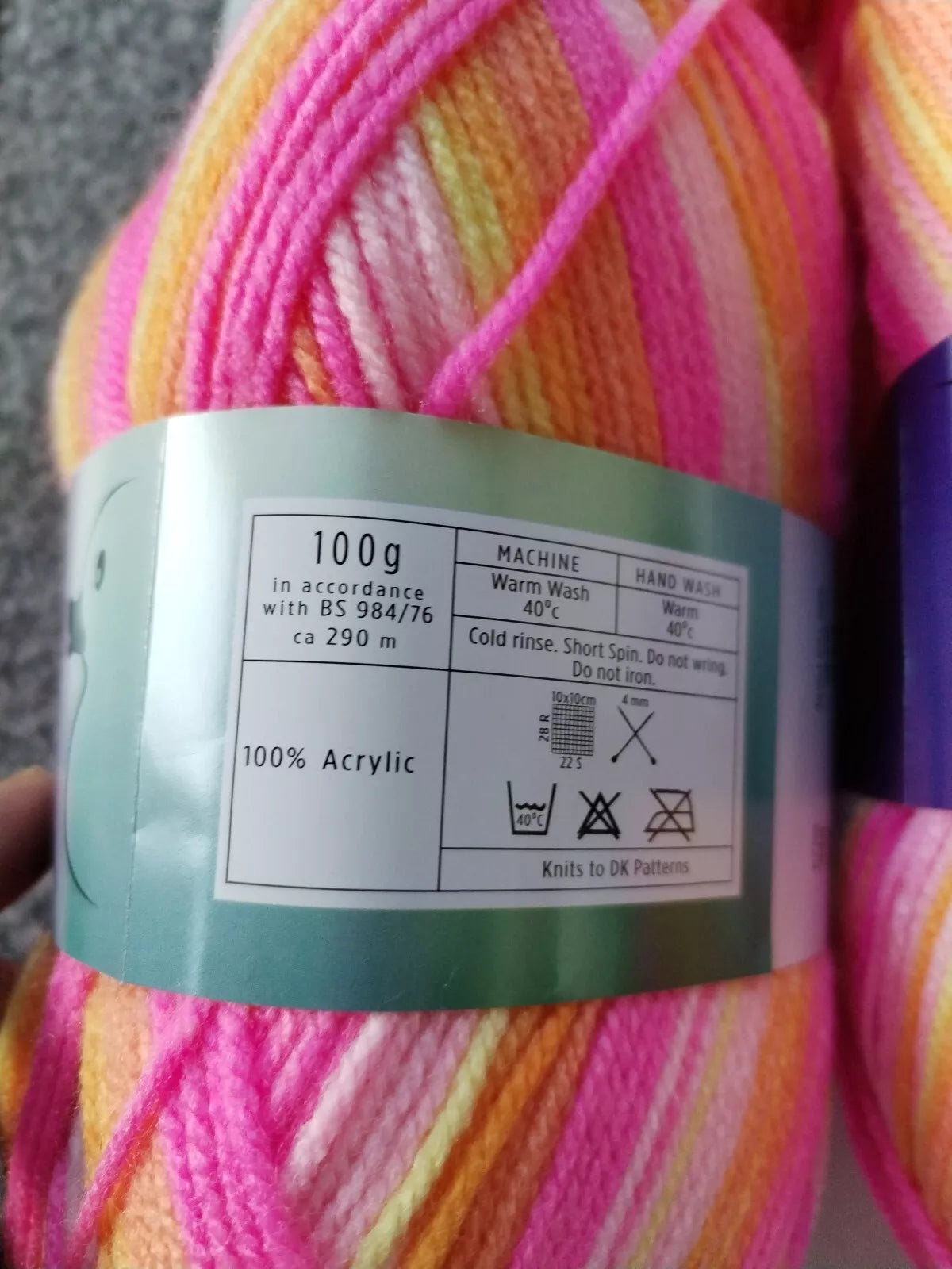 Cygnet Pato Everyday Prints DK 5 Balls x 100 gram Shade Teaparty 688
