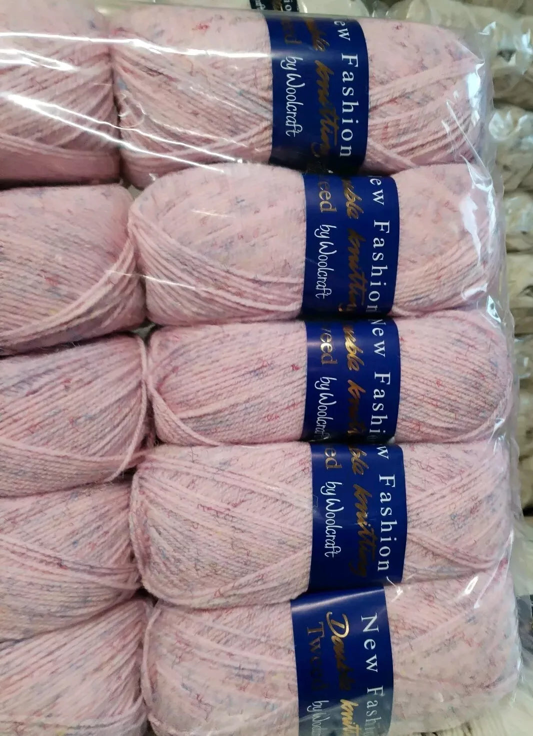 Woolcraft New Fashion DK TWEED Knitting Yarn / 5 Balls X 100g Double Knitting Wool Shade Berry 1017