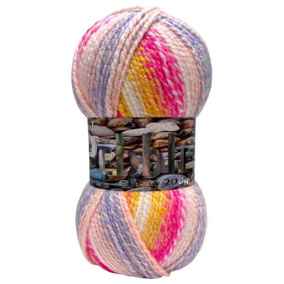 Woolcraft Pebble Chunky 200g Shade Neopolitan 8169
