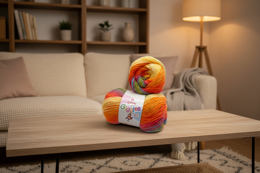 Wendy Giggles DK Knitting and crochet yarn 5 Balls X  - 100g -  WG01