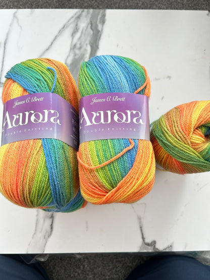 James C Brett Aurora DK – 5 x 100g AU12 Meadow Flowers