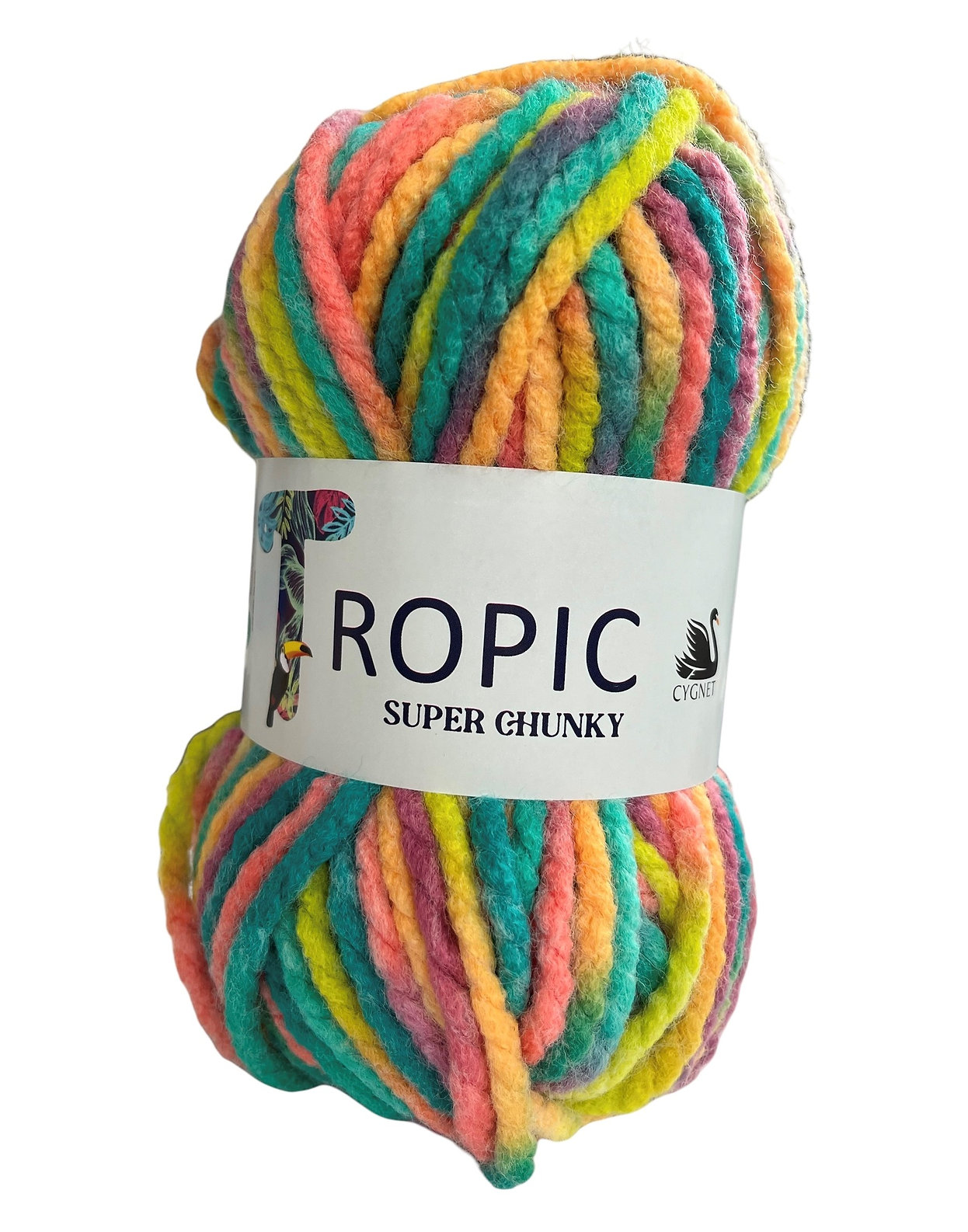 Cygnet Yarns TROPIC - SUPER CHUNKY - 100% Acrylic Wool 5 Balls x 100g - Multicoloured Shade Finch 606