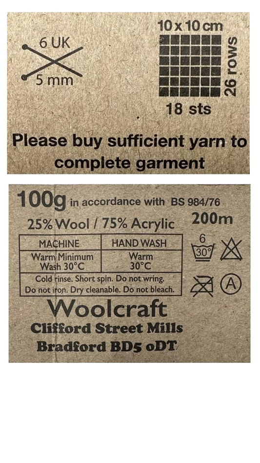 Woolcraft Shetland Heather Aran Knitting Crochet Yarn Wool - 5x100g Balls - Z015