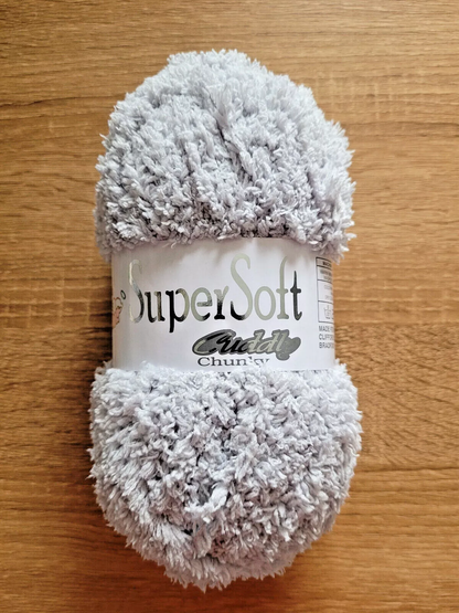 Jarol SUPERSOFT CUDDLY CHUNKY Knitting Wool Yarn 5 Balls x 100g - 04 Dove