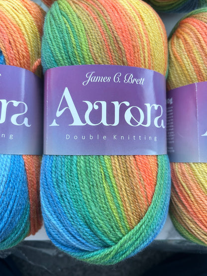 James C Brett Aurora DK – 5 x 100g AU12 Meadow Flowers