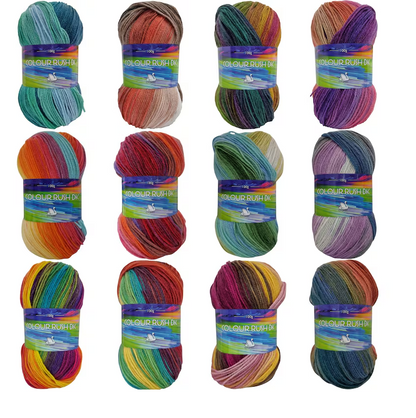 Cygnet COLOUR RUSH DK Knitting Yarn / Wool - Double Knit 5Balls X 100 gram Shade 654 Sunburst
