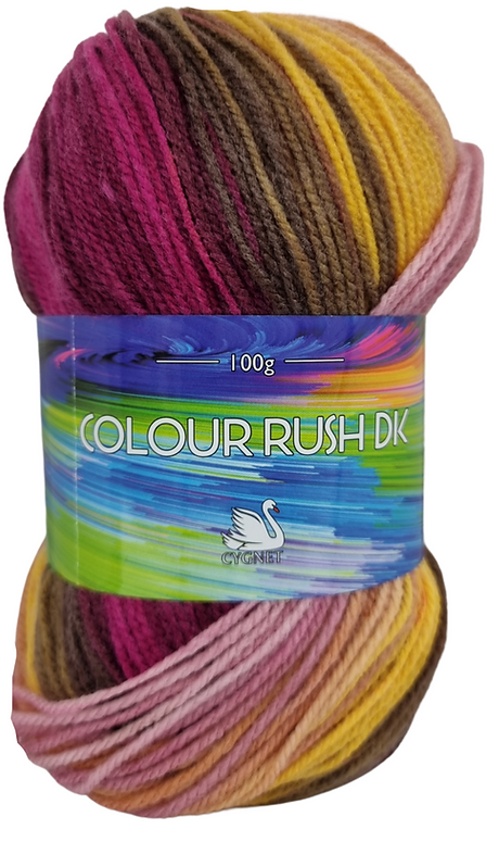 Cygnet COLOUR RUSH DK Knitting Yarn / Wool -  Double Knit 5Balls X 100 g Shade 653 Honeydew