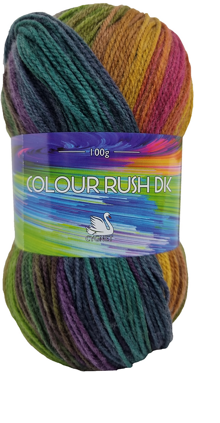 Cygnet COLOUR RUSH DK Knitting Yarn / Wool -  Double Knit Ball - 5 Balls x 100 gram Shade 661 Pepper