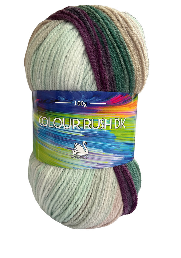 Cygnet COLOUR RUSH DK Knitting Yarn / Wool - Double Knit 5Balls X 100 g shade 664 Watermint