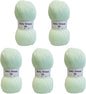WoolCraft Baby Dream DK Knitting & Crochet Yarn, Beautifully Soft Baby Yarn Available in 9 Pastel Shades, 100% Acrylic, 300 Metres, 100g Balls, Pack of 5, Mint