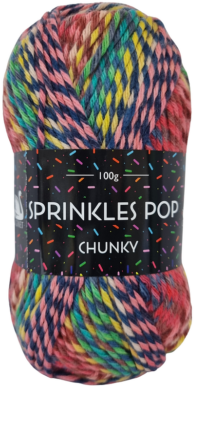 Cygnet Sprinkles Pop Chunky Knitting Crochet Yarn Wool - 5x100g Balls - 645 Red Velvet