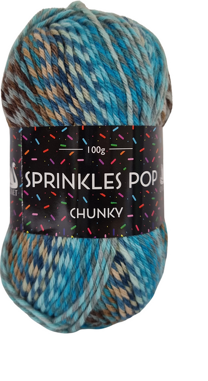 Cygnet Sprinkles Pop Chunky Knitting Crochet Yarn Wool - 5x100g Balls Coconutty 646