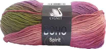 Cygnet Boho Spirit Knitting Crochet Yarn Wool - 5x100g Balls - 6943 Dream