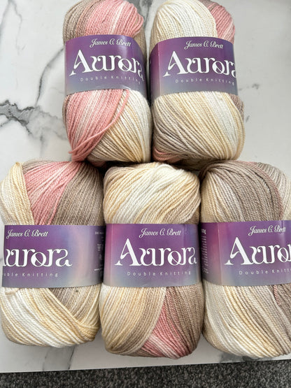 James C Brett Aurora DK – 5 x 100g AU08