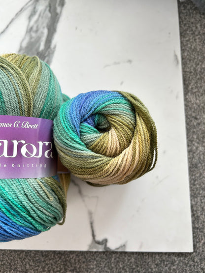 James C Brett Aurora DK – 5 x 100g AU14 Everglade